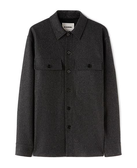 Jil Sander Virgin Wool Flannel Shirt Jacket | italist, ALWAYS LIKE A SALE