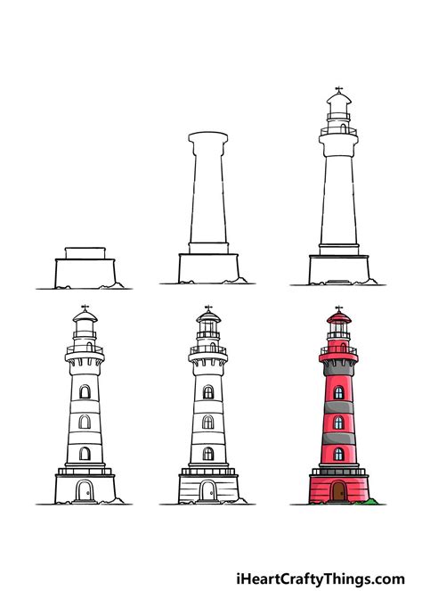 Image result for Lighthouse Drawing Tutorial