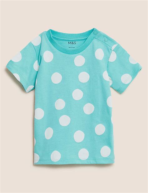 Buy Pure Cotton Spot T-Shirt (0-3 Yrs) at Marks & Spencer