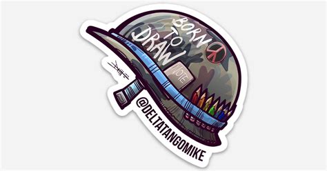 Born To Draw Sticker by delta tango mike | Die cut stickers | Sticker ...