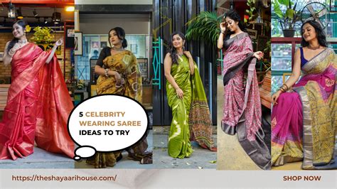 Celebrity Wearing Saree | The Shayaari House