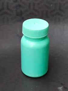 HDPE Plastic Bottle with Screw Cap, Teal Green Colour 60cc : Amazon.in ...