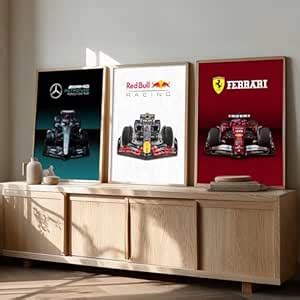 kotart Big Formula 1 Cars Framed Posters Gift Items for Boys Room Wall ...