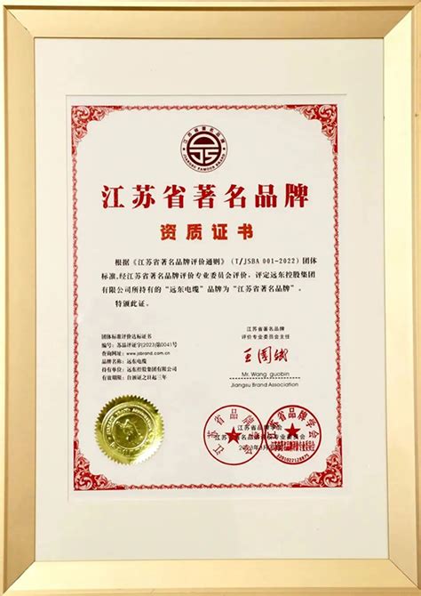 常务会长单位远东控股集团荣膺“江苏省著名品牌”与“无锡市品牌影响力企业”