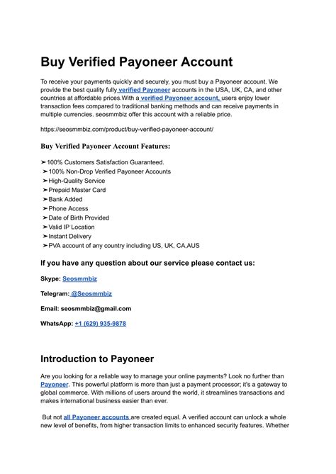 PPT - Key Features Of Buy Verified Payoneer Account PowerPoint ...