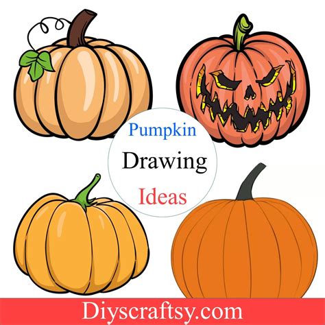 20 Pumpkin Drawing Ideas For Halloween Vibes - DIYsCraftsy
