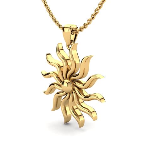 Order GLAMIRA Sun Pendant Narcissa in 14ct Yellow Gold | GLAMIRA.in