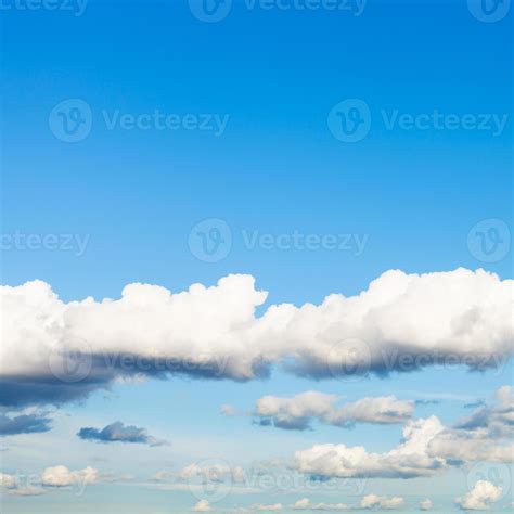 low white clouds in blue sky in summer twilight 11372775 Stock Photo at ...