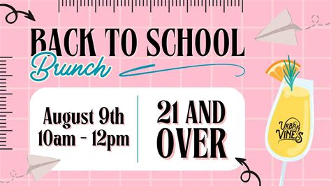 Back to School Brunch at Urban Vines, 303 E 161st St, Westfield, IN ...