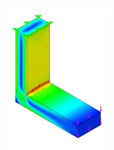 Beam Fea Tutorial SolidWorks 的图像结果