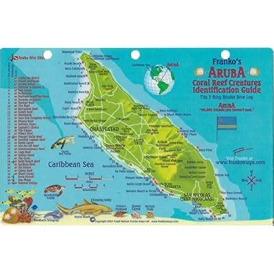 Buy Aruba Dive Map & Reef Creatures Guide Franko Maps Laminated Fish ...
