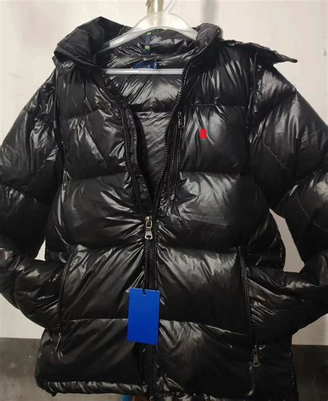 Men's Embroidered Embroidered Polos Puff Down Jacket Classic Cotton ...