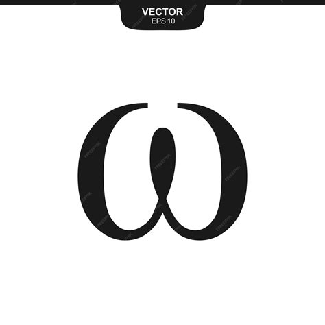 Premium Vector | Omega Lowercase Greek Alphabet Symbol