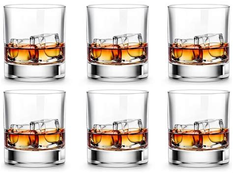 LUXU Premium Whiskey Glasses Set of 6 - 11 Fluid_Ounces Old Fashioned ...