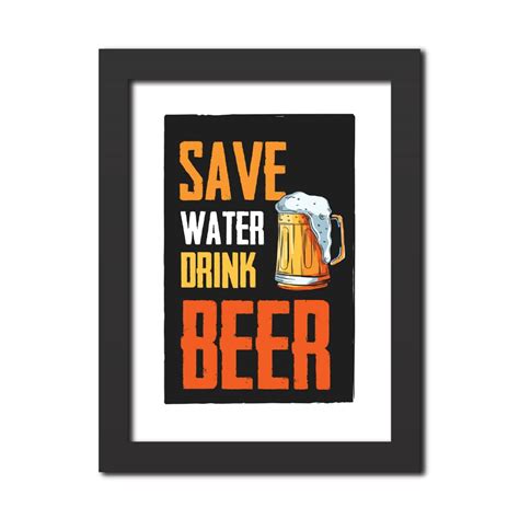 inspire TA Beer Quotes Poster Framed Bar Paintings Whisky Quotes Poster ...