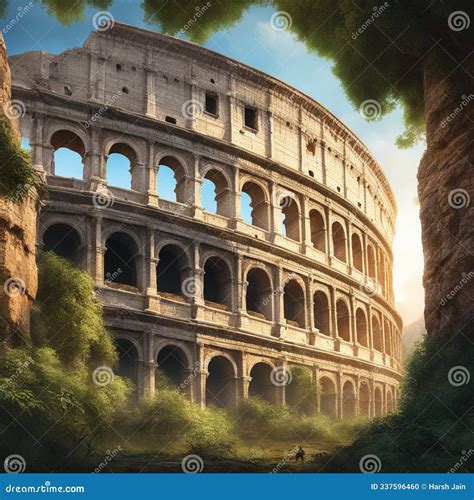 The Colosseum - Rome S Iconic Ancient Amphitheater Stock Illustration - Illustration of rule ... - capacity of roman colosseum