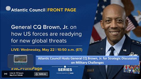 Atlantic Council Hosts General CQ Brown, Jr. for Strategic Discussion ...