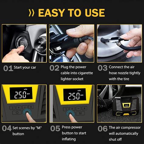 Buy MONNNN Digital Air Compressor Portable Tire Inflator Air Pump for ...