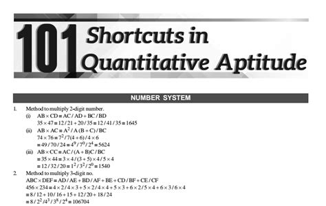 Download 101 Maths Tricks and Shortcuts with section wise Topics in Pdf ...