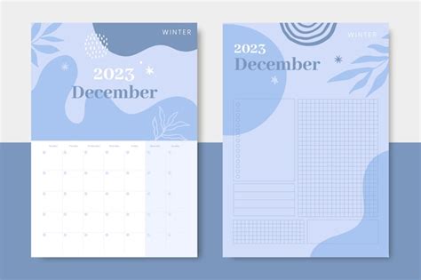 Handgetekende maandelijkse planner kalender | Gratis Vector