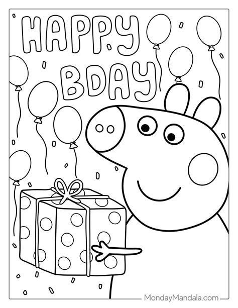 Peppa Pig Coloring Pages Printable - Printable New Year Banners