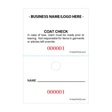 Image result for Plastic Coat Check Numbers