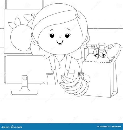 Shopkeeper Coloring Pages 的图像结果