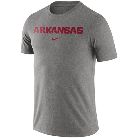 Buy Men's Nike Heathered Gray Arkansas Razorbacks Essential Wordmark T ...