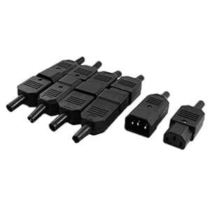 PRAV® Jack Connector IEC C14 C13 Male + Female pluggable Cable AC 250V ...