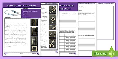 Hydraulic Crane STEM Activity - STEM Engineering
