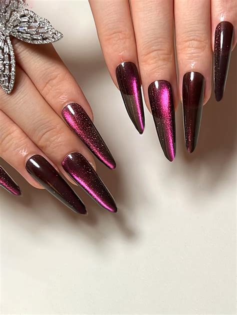 3D Magnetic Cat Eye : Best Designer Press on Fake Artificial Nails in ...