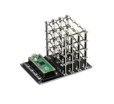 Buy Pico Cube 4x4x4 64 LED Cube Kit for Raspberry Pi Pico (Assembled ...
