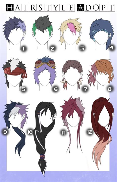 Types of hairstyles | Allie's Board in 2019 | How to draw hair, Anime ...