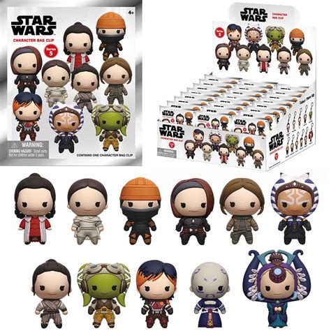 Star Wars Women Characters 3D Foam Bag Clip Display Case of 24