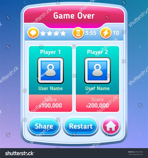 Game Over Screen Unity 的图像结果