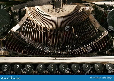The typewriter mechanism stock photo. Image of keys, mechanism - 7074066