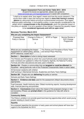 Fillable Online A-10 Impact Assessment Form and Action Table 2014 ...