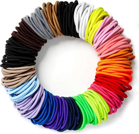 Amazon.com : Amazon Basics Bright Elastics 4 MM 32 Count : Beauty ...