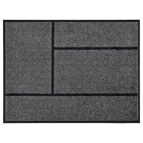 KÖGE door mat, grey/black, 69x90 cm (2'3"x2'11") - IKEA