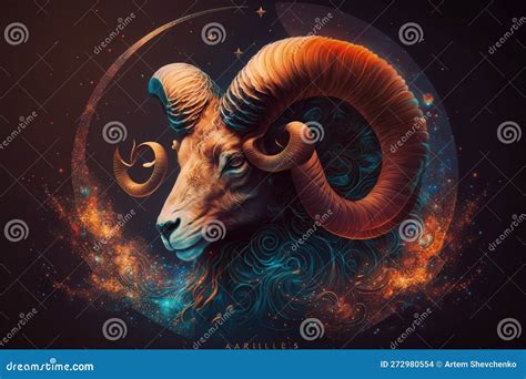 Aries Round Zodiac Animal Sign Realistic Mystical Background Wallpaper ...