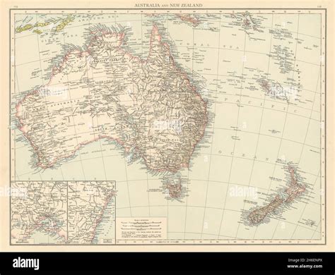 Map Of Australia New Zealand And Fiji A7E6J - Large Map of Asia