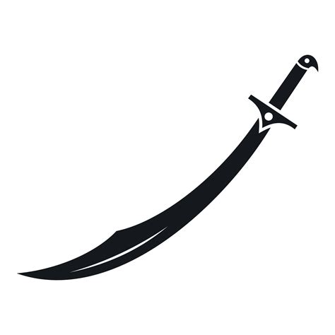 Scimitar sword icon, simple style 15236798 Vector Art at Vecteezy