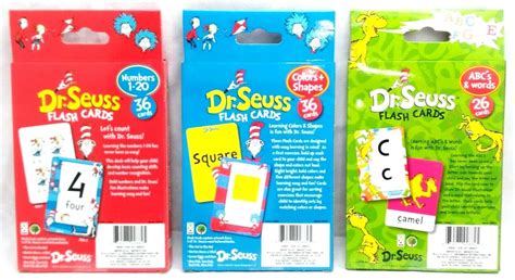 3 LANGUAGE Flash Cards DR SEUSS Learning sets - | Ubuy India