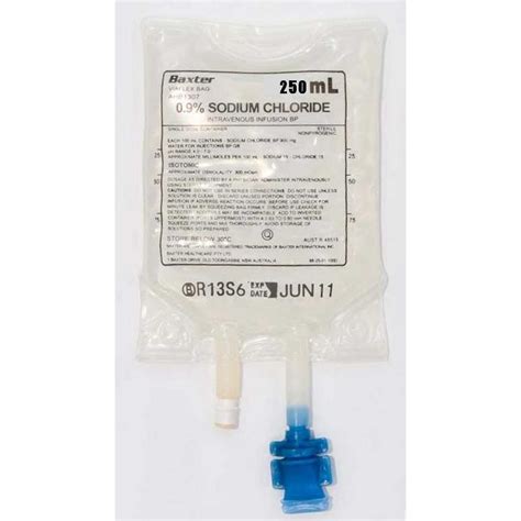 St John New Zealand - Baxter Sodium Chloride 0.9% IV Bag 100ml (AHB1307)