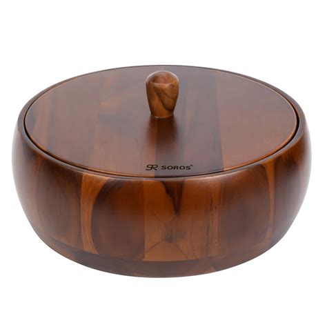 Casserole | Teak Wood Roti Box with Lid – Soros World
