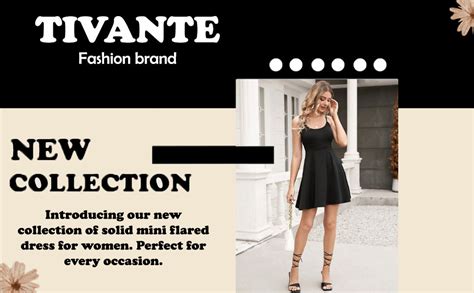 Buy TIVANTE Solid Round Neck Sleeveless Fit & Flared Cami Mini Dress ...
