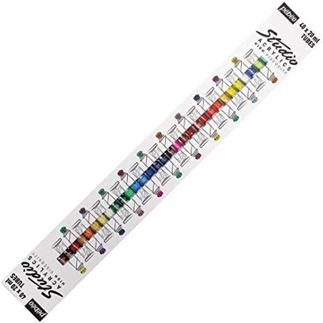 Pebeo High Viscosity Studio Acrylics - Set of 40 Colours in 20 ML Tubes ...