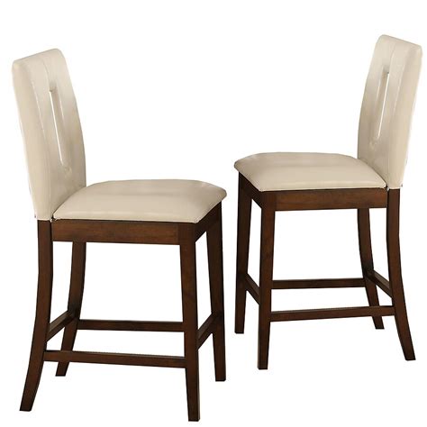 Home Sonata Set of Cherry Counter height Upholstered Bar Stool in the ...