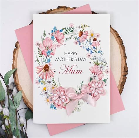 Handmade Mother's Day Card 'Pink Florals' - Handmade Cards -Pink & Posh