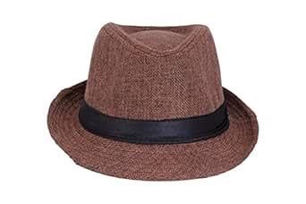 Buy Zacharias Mens & Women Cotton & Jute Blended Fedora Hat (Pack of 1 ...